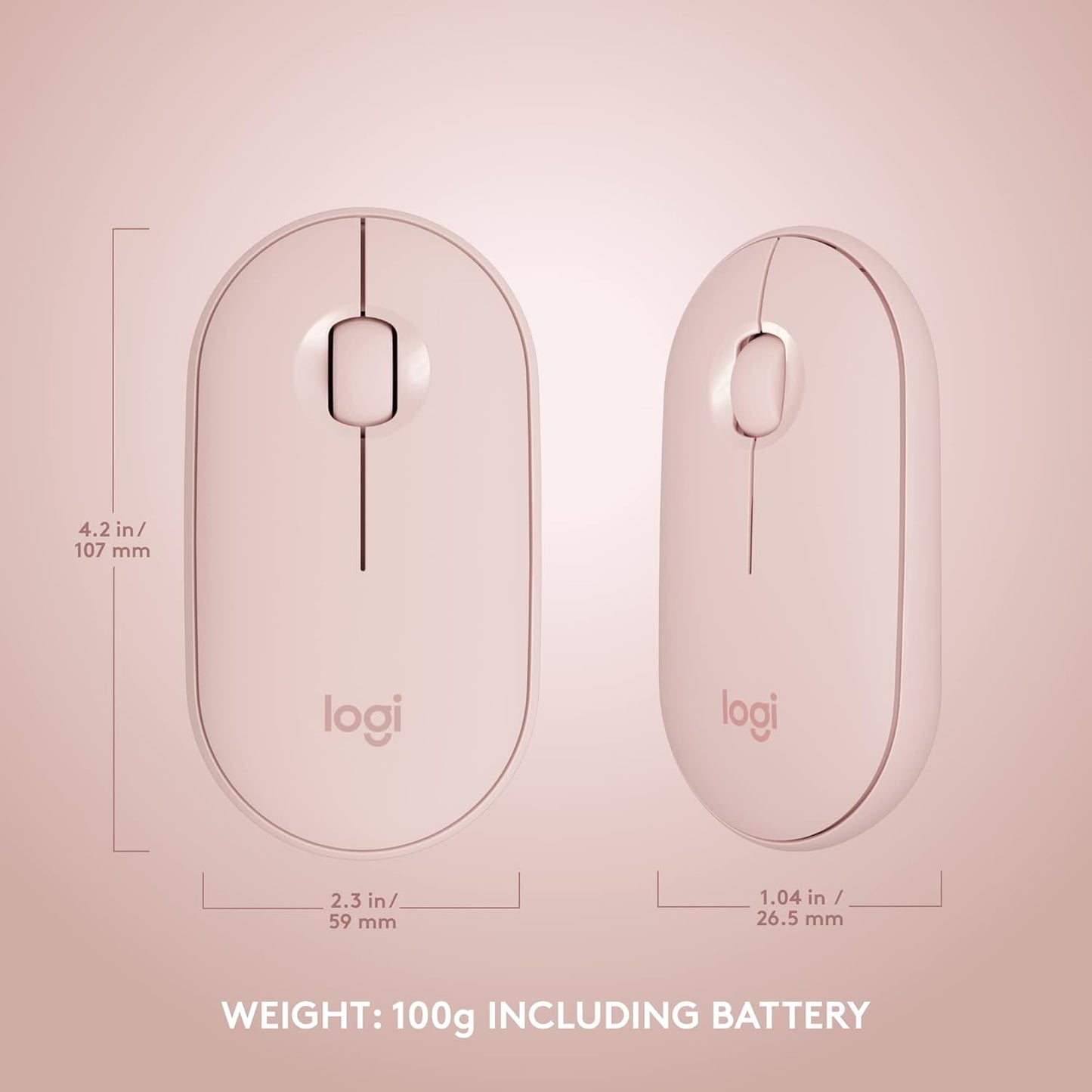 Logitech 920-011311 MK470 Slim Wireless Keyboard and Mouse Combo - Rose