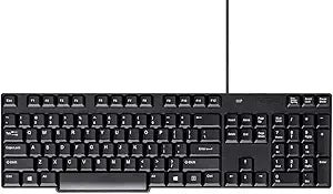 Monoprice 135106 Black Spill Resistant USB Keyboard — main product image