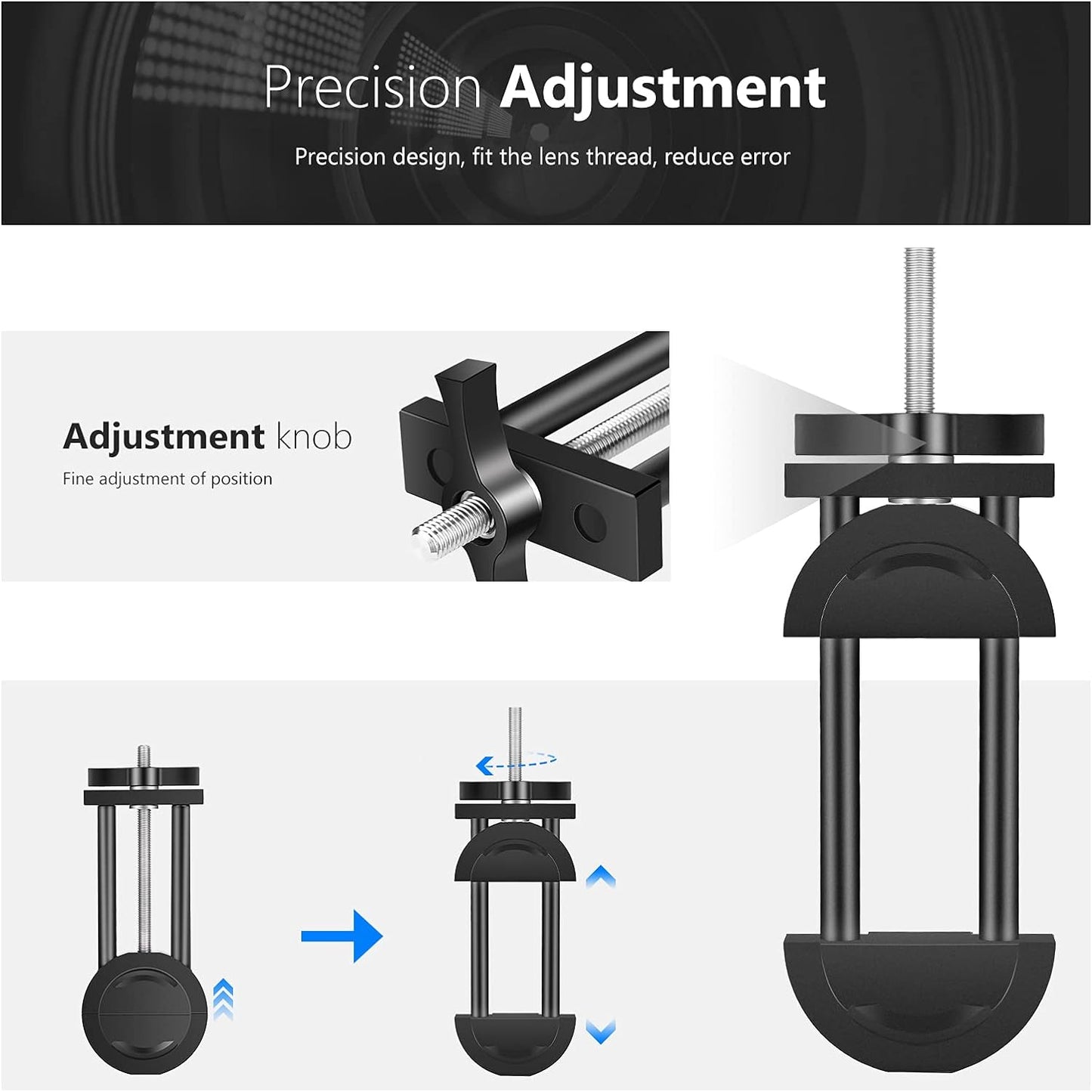 Neewer 10094973 Camera Lens Vise Repair Tool 27-130mm