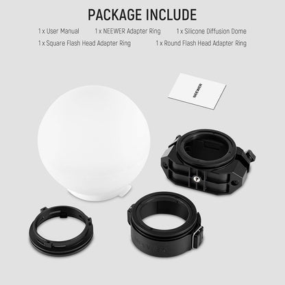 Neewer CRS6 Softbox Diffusion Dome with Adapter Rings