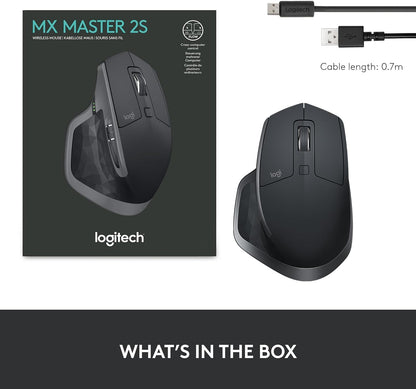 Logitech MX Master 2S Graphite Bluetooth Mouse - Renewed