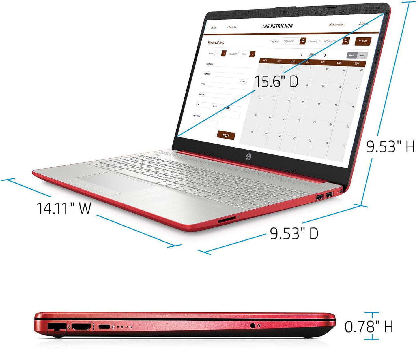 HP Pavilion 15.6" HD Laptop - Scarlet Red