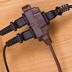 GE 51932 3-Outlet Extension Cord - 6 Ft, Brown, Safety Covers