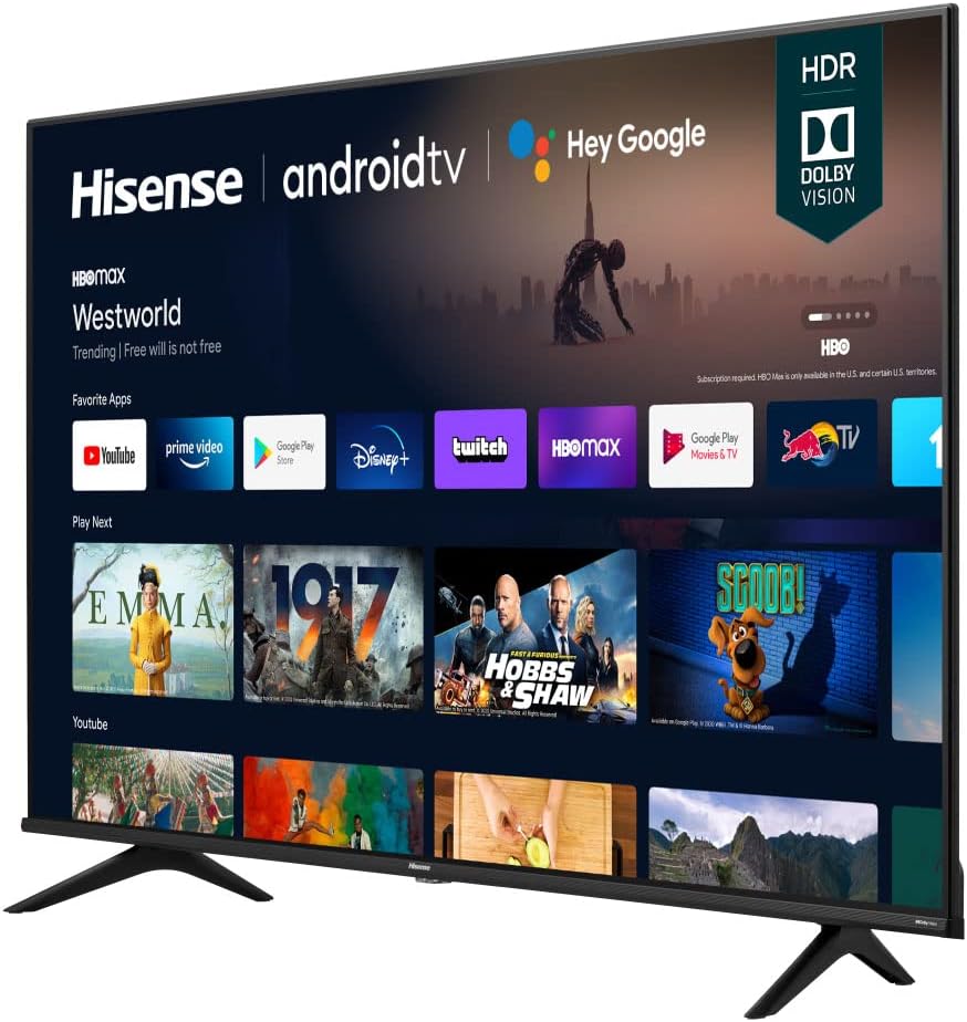 Hisense 55A6G 55-Inch 4K UHD Android Smart TV Renewed