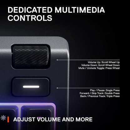 SteelSeries Apex 3 RGB Gaming Keyboard - Water Resistant