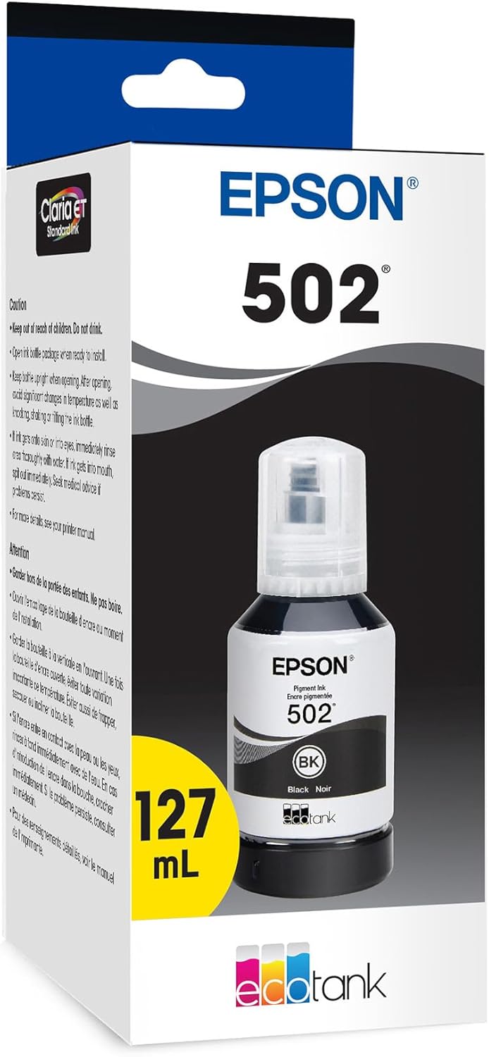 Epson T502120-S 502 EcoTank Black Ink Bottle — main product image