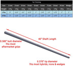 Acer Velocity Graphite Golf Shafts Uncut (Multiple Flexes)