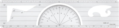 Westcott SW-51 6-Inch Protractor Ruler