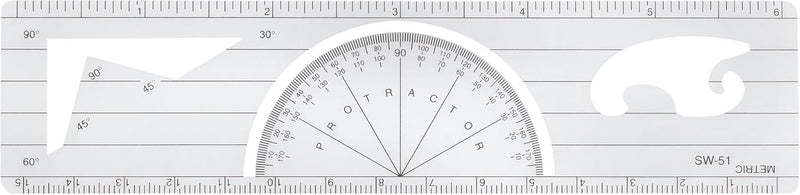 Westcott SW-51 6-Inch Protractor Ruler — main product image