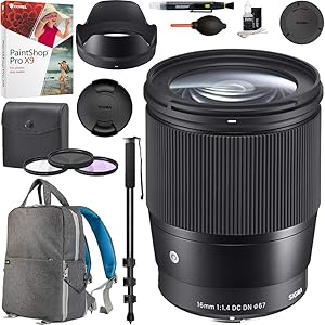 Sigma E11SG16F14CNM 16mm F1.4 Canon M-Mount Lens Bundle