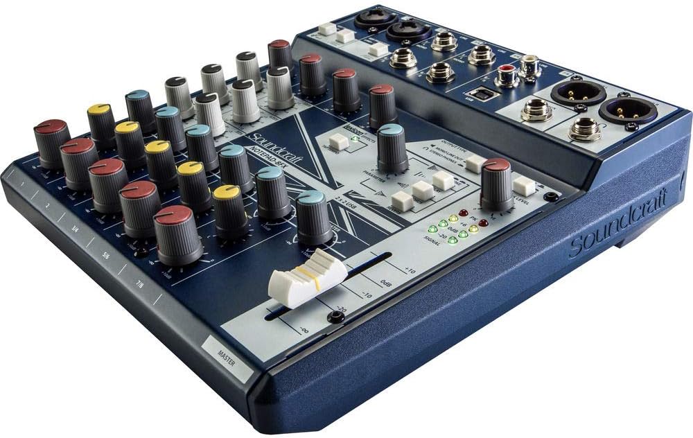 Soundcraft Notepad-8FX 8-Channel Mixer with USB and Effects Bundle