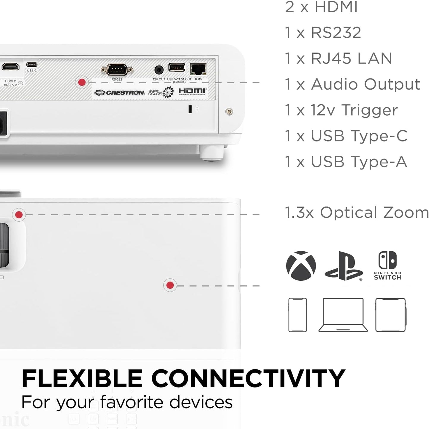 ViewSonic PX749-4K UHD 4K Gaming Projector Xbox Compatible