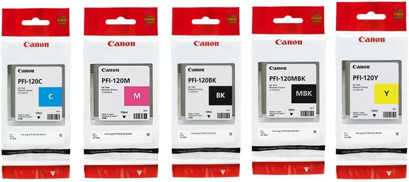 Canon PFI-120 Ink Tank Bundle Matte Black Cyan Magenta Yellow — main product image
