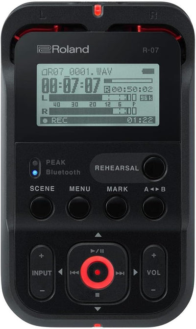 Roland R-07-BK High-Resolution Handheld Audio Recorder Black