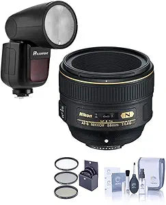 Nikon 58mm f/1.4G Lens Bundle with Flash & Filters