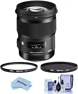 Sigma 50mm f/1.4 DG HSM Art Lens Nikon F Bundle