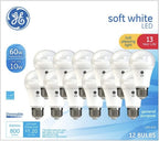 GE Soft White 60 Watt Replacement LED Bulb 12-Pack Dimmable