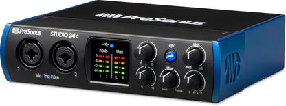 PreSonus Studio 24c 2x2 USB Audio Interface Recording Bundle