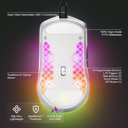 SteelSeries 62612-cr Aerox 3 Lightweight Gaming Mouse - Renewed