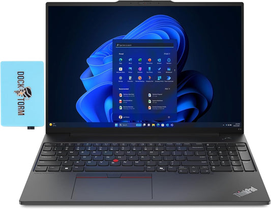 Lenovo ThinkPad E16 Gen 1 16" Business Laptop Ryzen 5 7530U 16GB 512GB SSD w/Dockztorm Hub