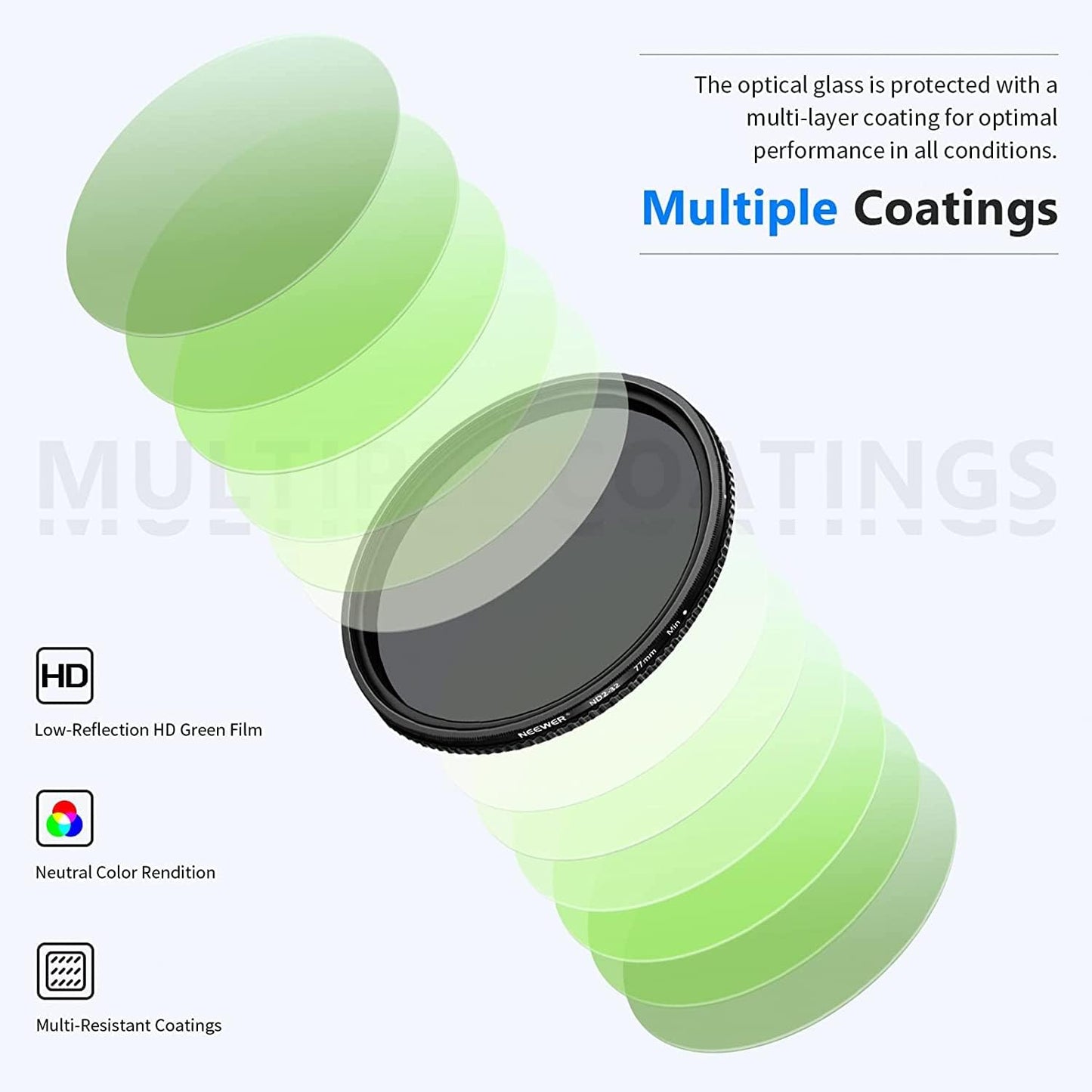 Neewer 10096730 77mm Variable ND Filter