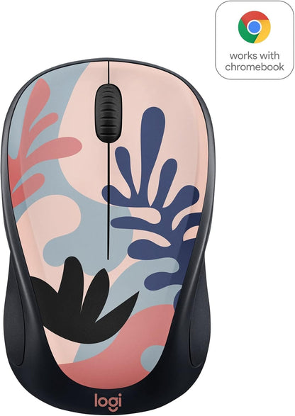Logitech Compact Wireless Mouse USB Coral Reef (Renewed)