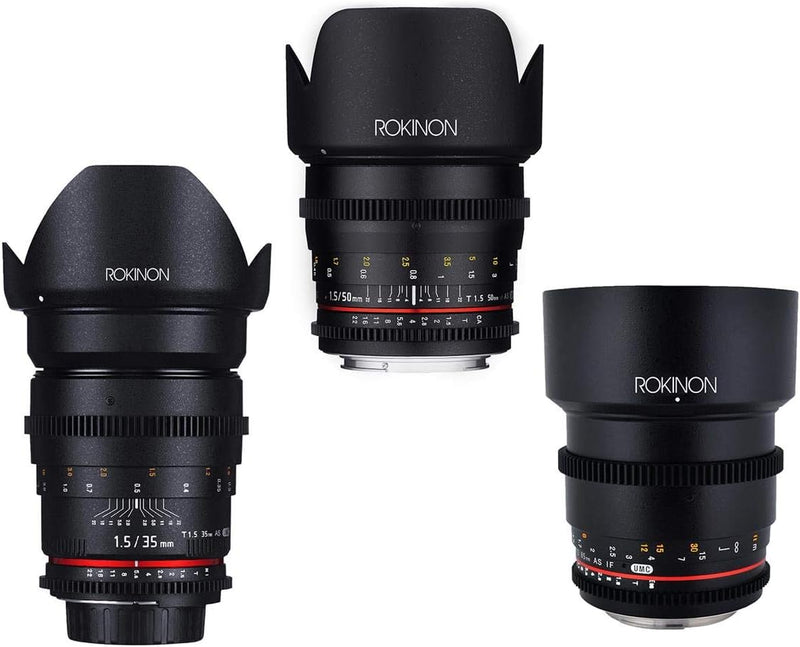 Rokinon Portrait Lens Bundle - 35mm, 50mm, 85mm - Canon — main product image
