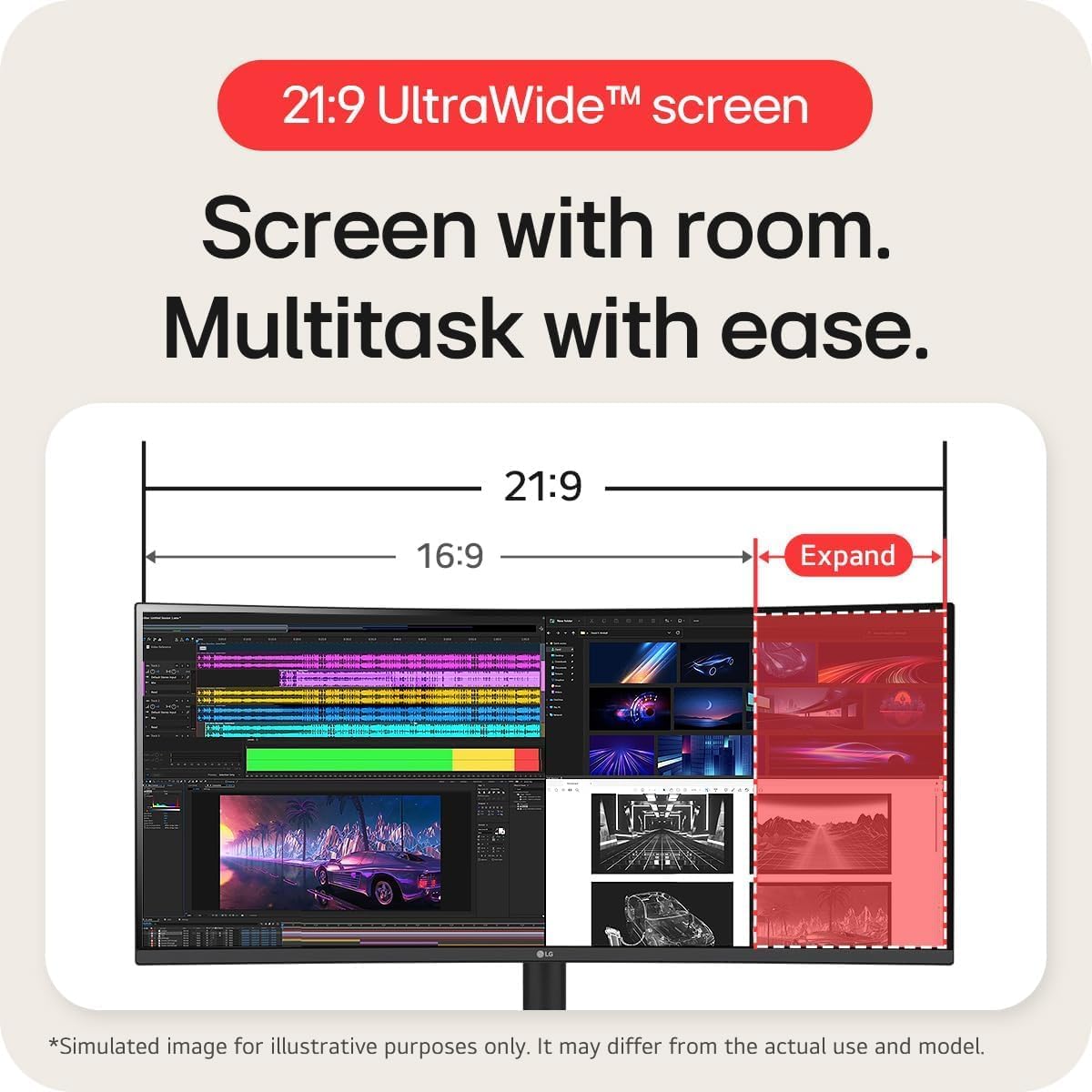 LG 34WQ500-B 34" UltraWide FHD IPS Monitor