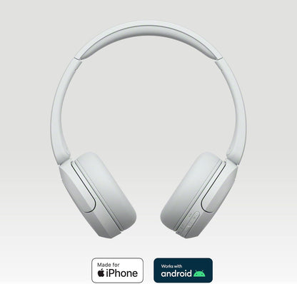 Sony WHCH520W.CE7 Wireless Bluetooth Headphones - Matte White