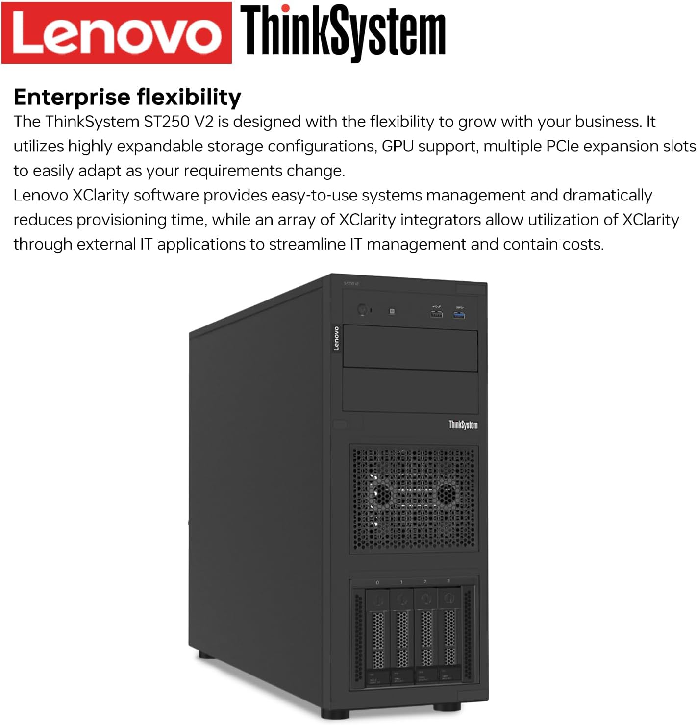 Lenovo ThinkSystem V2 Xeon 2TB HDD Business Server