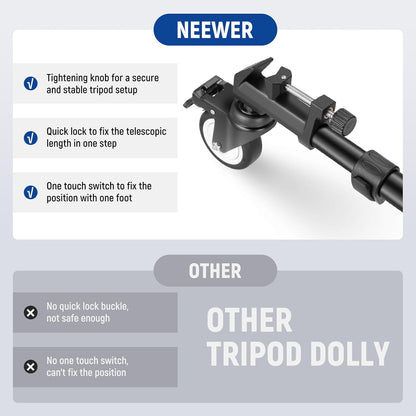 Neewer NW-600 Heavy Duty Tripod Dolly w/Wheels