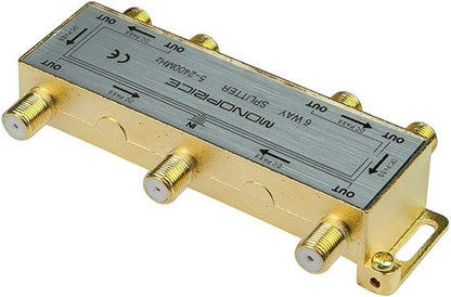 Monoprice 110016 Premium 6-Way Coax Cable Splitter