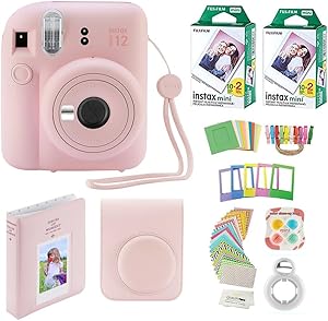 Fujifilm Mini 12 Instant Camera Bundle Blossom Pink