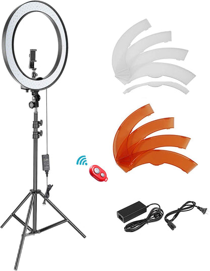 Neewer 10092681 18-inch Dimmable LED Ring Light Kit Stand
