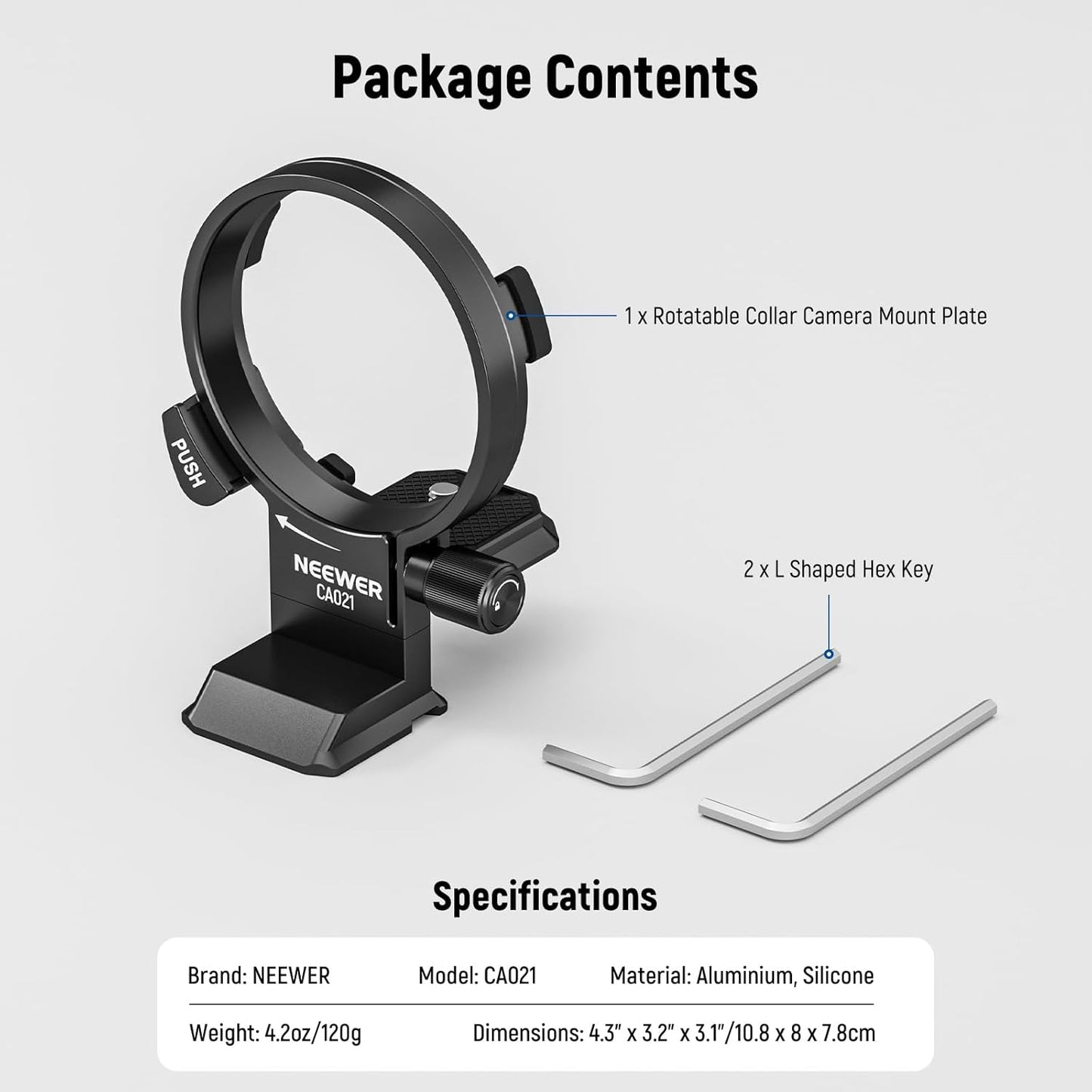 Neewer CA021 Camera Lens Collar Mount for Sony Alpha