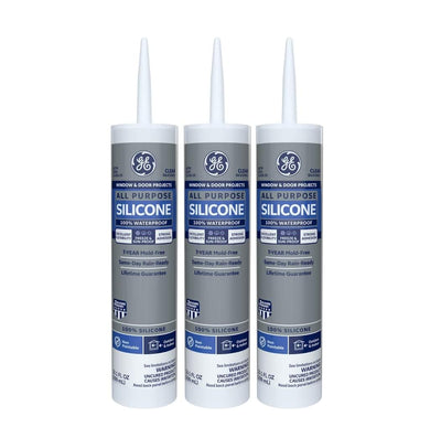 GE GE012 Clear Silicone Window & Door Caulk 10.1 Oz