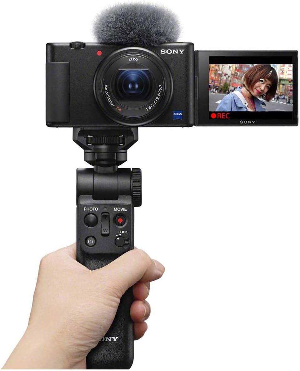 Sony Vlog ZV-1 4K Camera with Bluetooth Grip & 64GB SD Card