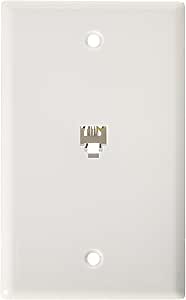 Monoprice 107070 Single Gang 6P4C Wall Plate