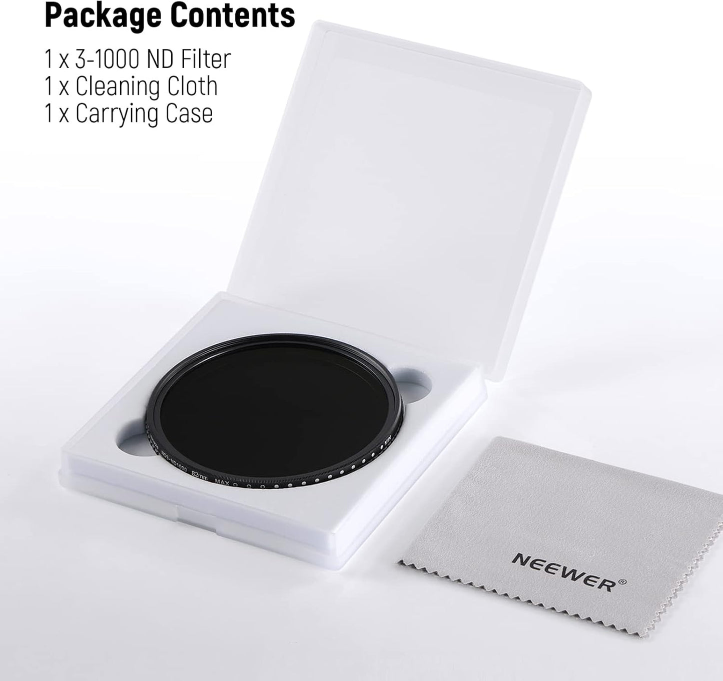 Neewer NW SERIES S 82mm ND3-ND1000 Variable Filter