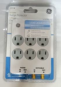 GE 14555 6-Outlet Surge Protector Wall Tap