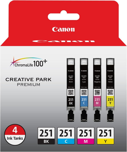 Canon CLI-251 BK/CMY 4PK Ink Cartridge Pack