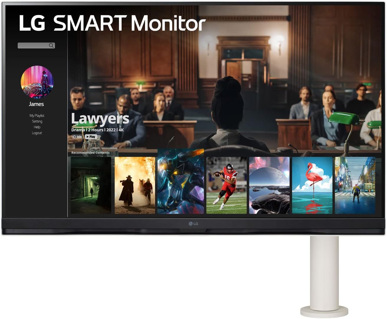 LG 32SQ780S-W.AUS 32" 4K UHD Smart Monitor Ergo Stand