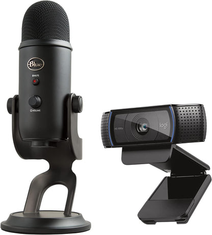 Logitech C920x HD Pro Webcam with Blue Yeti Mic