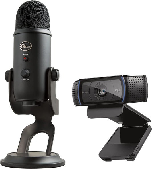Logitech C920x HD Pro Webcam with Blue Yeti Mic