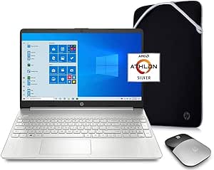 HP 8MM67UA 15.6" HD Laptop Athlon Silver 3050U 256GB SSD Bundle