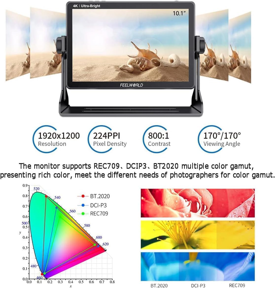 FEELWORLD LUT11 10.1" 2000nit Touch Screen Monitor