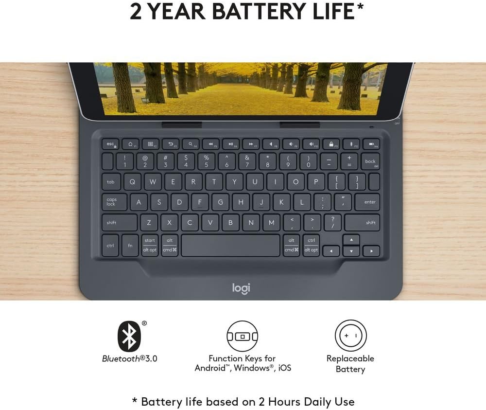 Logitech 920-008334 Universal Folio Tablet Keyboard