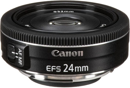 Canon 9522B002 EF-S 24mm f/2.8 STM Lens Bundle (Renewed)