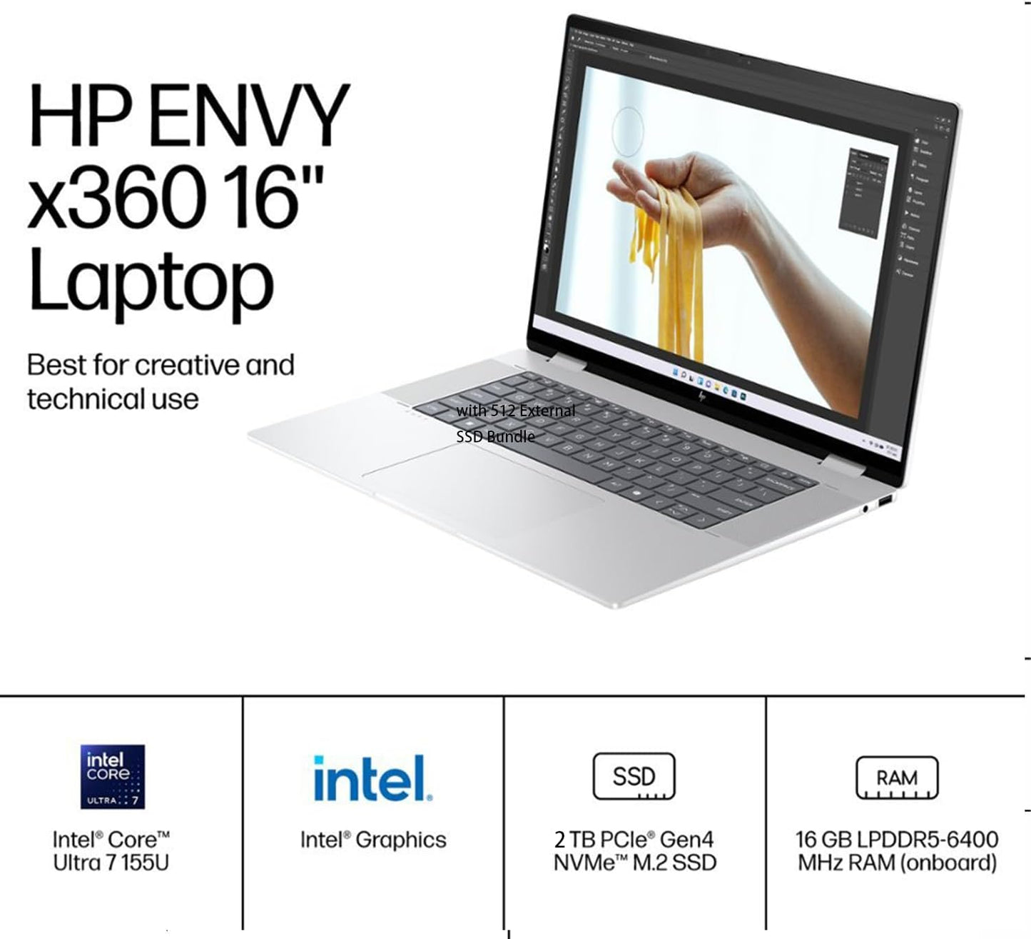 HP Envy x360 16" 2-in-1 Laptop Ultra 7 16GB 1TB