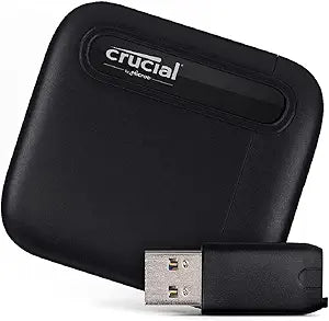 Crucial CT500X6SSD9 X6 500GB Portable SSD USB-A Adapter